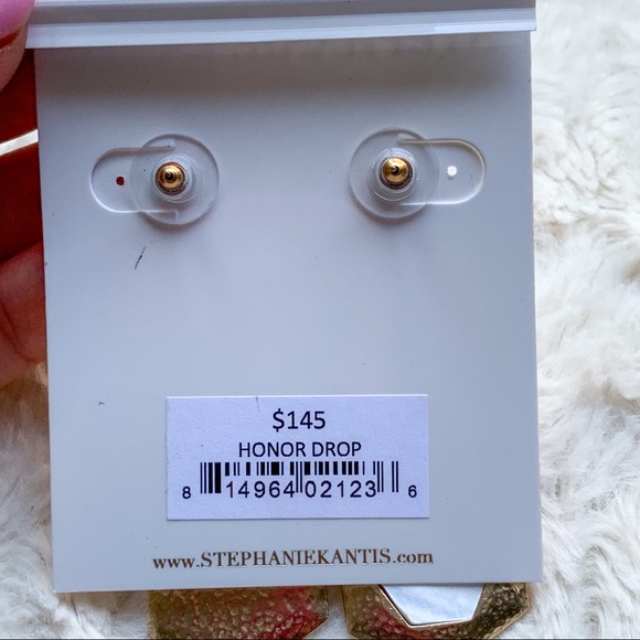 Stephanie Kantis drop earrings 24 k gold plated - Picture 5 of 5